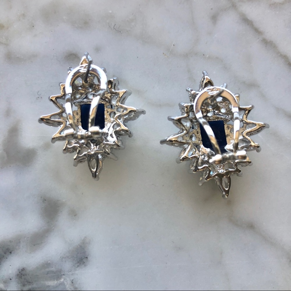 Silver cubic zirconia earrings - Picture 2 of 6